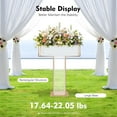 thumbnail image 3 of 2Pcs Crystal Chandelier Flower Stand 43in Gold Wedding Centerpiece with Hanging Crystals Round Pedestal Vase for Party Decor StageTable Arrangements (Gold), 3 of 9