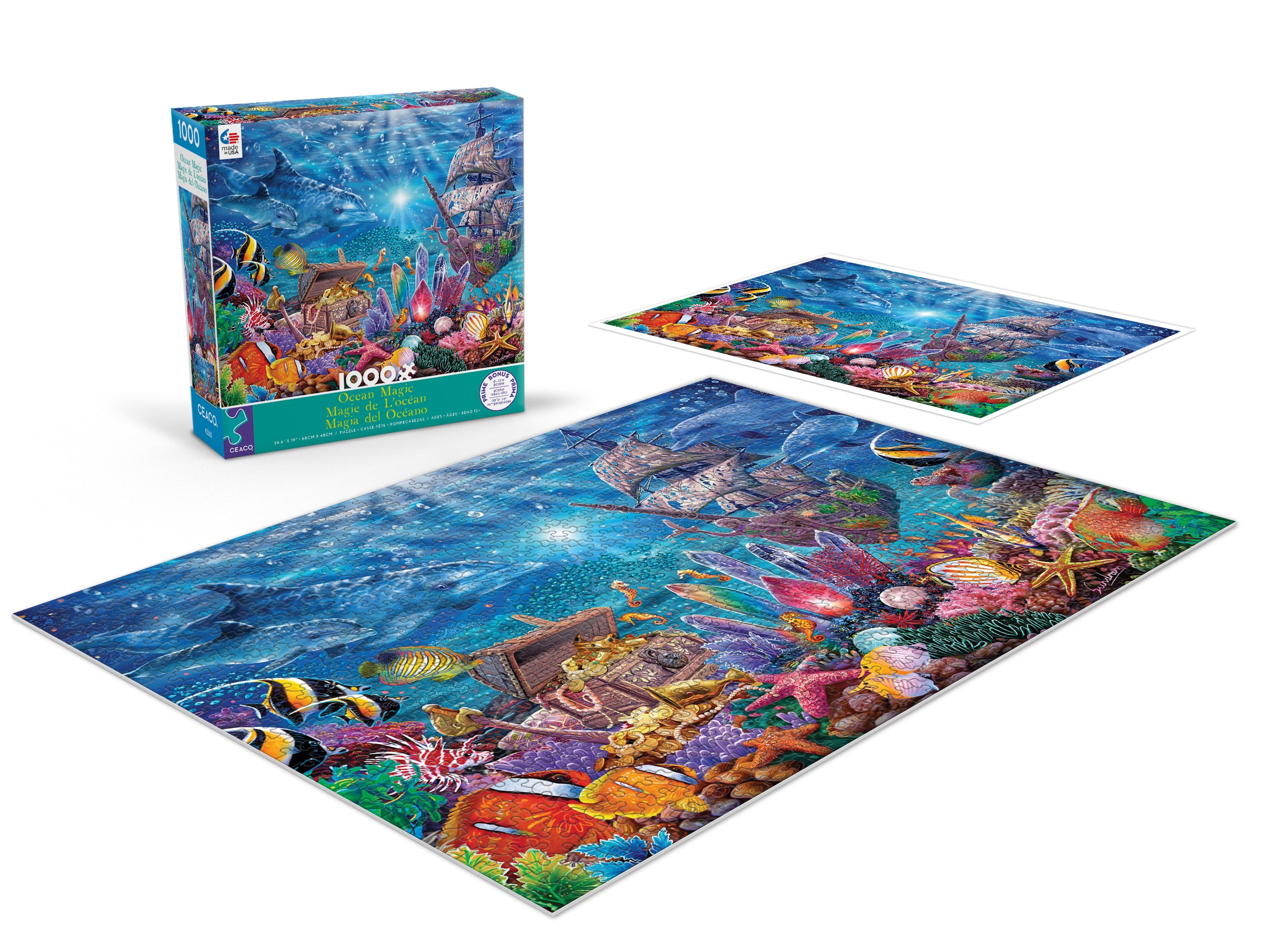 Ceaco 1000-Piece Ocean Magic Treasures of the Sea Interlocking Jigsaw Puzzle