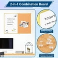 thumbnail image 5 of Cork Board Magnetic Dry Erase Board Combo, 36 x 24 Inches Lage Whiteboard and Bulletin Board Combination, Aluminum Frame Vision Board with with 2 Markers, 6 Magnets, Eraser and Push Pins, 5 of 9