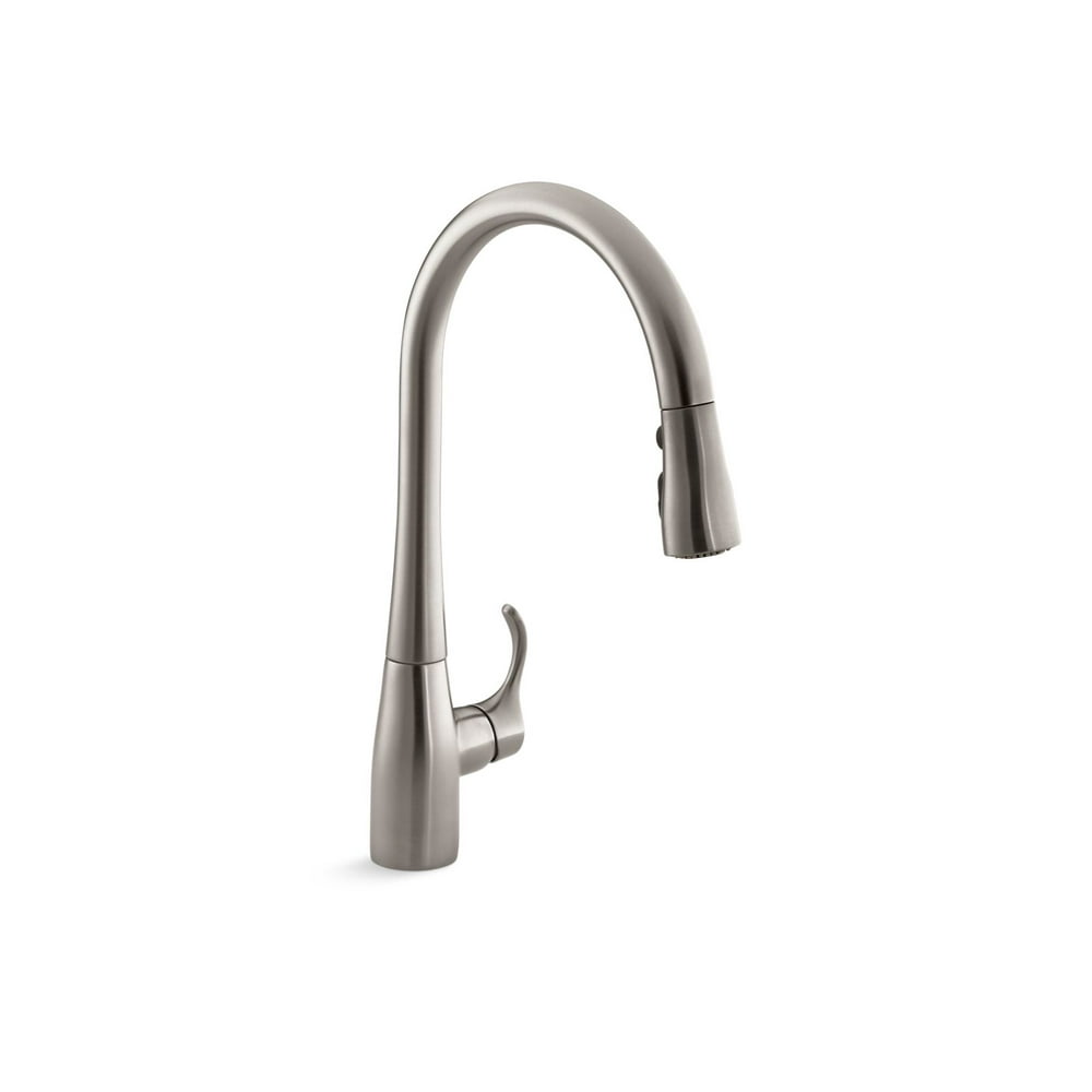 Kohler Simplice SingleHole Or ThreeHole Kitchen Sink Faucet with 165/8" PullDown Spout
