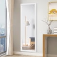 thumbnail image 4 of Costway Door Wall Mounted Mirror Full Length Hanging Wood Frame Mirror Decor White, 4 of 8