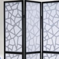 thumbnail image 5 of Roundhill Furniture Giyano Rice Paper/Wood 4-Panel Screen Room Divider in Black, 5 of 7