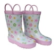 thumbnail image 1 of Foxfire FOX-600-52-9 Childrens Pastel Posies Rain Boot - Size 9, 1 of 1