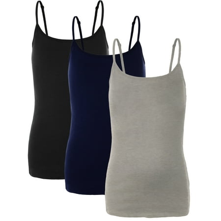 Emmalise PreTeen Training Bra Camisole Wireless Built in Fabric Support Cami (3Pk Blk  Navy  Oat  Med  90-110 lbs)