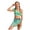 01-Green, variant on Girls' 3 Piece Set Floral Print Bikini Swimsuit with Beach Skirt Cute Ruched Bathing Suit (Hot Pink, 7-8 Years)