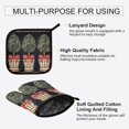 thumbnail image 3 of Yayeee Oven Mitts and Pot Holder Set of 2 Heat Resistant Kitchen Gloves Baking Hot Pad, Beige Striped Trees, 3 of 5