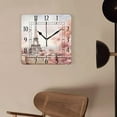 thumbnail image 4 of 10 Inch Wall Clock Battery Operated Silent Clock Decorative for Office, Kitchen, Outdoor, Living Room，Eiffel Tower Rose Flower Vintage Colorful, 4 of 4