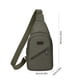 thumbnail image 3 of Mochila de Lona Multifuncional con Puerto de Carga USB y Agujero para Auriculares | Bolsa Ajustable Cruzada para Pecho para Senderismo, Viajes y Trabajo | Gran Capacidad | Unisex | 30x16x6cm | Caqui, 3 of 8