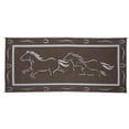 thumbnail image 2 of Ming's Mark GH8187 8' x 18' Galloping Horses Mat, Brown/White, 2 of 2