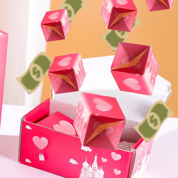 onlyliua ¡ ¡Ofertas Relámpago! Caja Sorpresa Deseo para Ti Caja de Regalo Creando El Regalo Más Sorprendente Sobre Rojo Que Rebota Caja de Regalo Romántica
