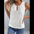 thumbnail image 4 of Camisola Informal con Bordado de Ojales para Mujer, Holgada, Sin Mangas, Cómoda y para Verano. S, 4 of 9