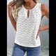 thumbnail image 4 of Camisola Informal con Bordado de Ojales para Mujer, Holgada, Sin Mangas, Cómoda y para Verano. XL, 4 of 9