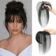 thumbnail image 1 of Zhuge Flequillo con clip para mujer, flequillo con clip para mujer, 100 % cabello humano, flequillo fino,postizos para mujer, flequillo curvo para uso diario en fiestas, negro natural, 1 of 3