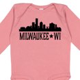 thumbnail image 4 of Inktastic Milwaukee Wisconsin City Skyline Boys or Girls Long Sleeve Baby Bodysuit, 4 of 5