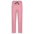 thumbnail image 2 of Angala Little Boys School Pants Tapered Leg With Pockets And Drawstring Fall Casual Boys Baggy Pants Size 5-6 Years Pink, 2 of 7