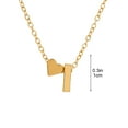 thumbnail image 3 of Heart 26 English Letter Pendant Necklace Heart Short Collarbone Chain, Xinsrenus Under $5! Heart 26 English Letter Pendant, 3 of 5