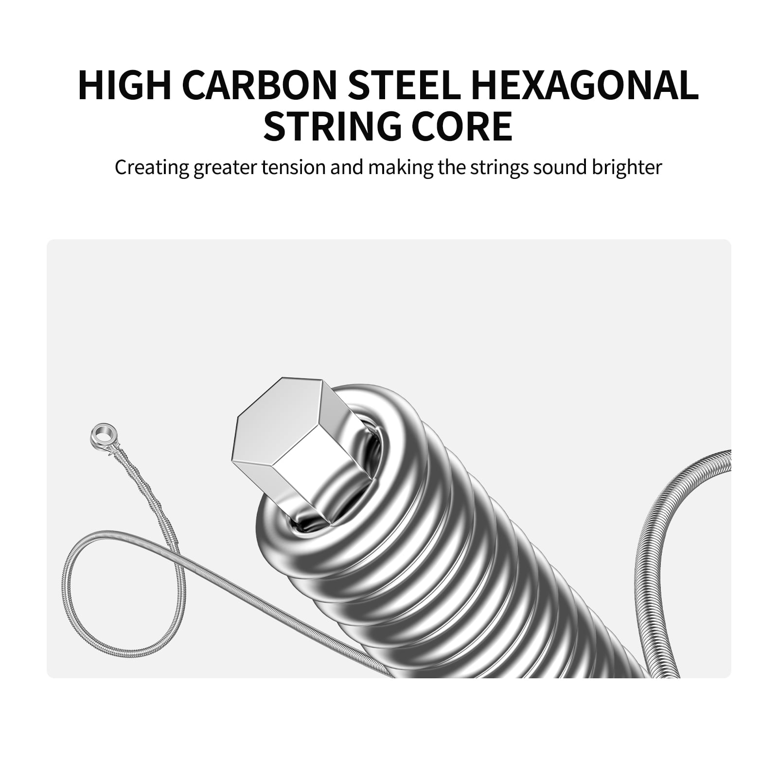 LEKATO Electric Guitar Strings Nickel Plated Steel Coated Electric Guitar Strings with Ball End 10 Set of 6 Hex Steel String(10-46)