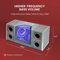 thumbnail image 2 of Pyle 10" Dual Series Vented Subwoofer Enclosure for Car Audio - High Powered Sub Woofer Speaker with a 10 Inch Silver Paper Cone and Built-in Illuminating LED Lights - 2x500 Watt Max Power, 2 of 5