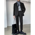 thumbnail image 3 of Traje holgado de tela de lana, traje de hombre grueso, moderno, atractivo, informal, traje pequeño, traje de dos piezas, 3 of 5