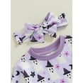 thumbnail image 5 of aturustex Halloween Clothes for Baby Girls Sweatshirt Romper Infant Ghost Print Long Sleeve Bodysuits Newborn Crew Neck Pullovers Jumpsuits for Kids Toddler Fashion Casual Daily Outfits, 5 of 7