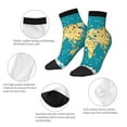 thumbnail image 6 of Bingfone World Map With Landmarks Design Patterned Men'S Women'S Casual Cotton Socks, 6 of 9