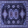 thumbnail image 1 of Ahgly Company Indoor Square Persian Blue Traditional Area Rugs, 3' Square, 1 of 4