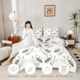 thumbnail image 3 of Erosebridal Watercolor Heron Animals Full Size Comforter Sets,Cute Wildlife Bedding Comforter Set,White Gray,Reversible,3-Piece,1 Comforter and 2 Pillowcases, 3 of 7