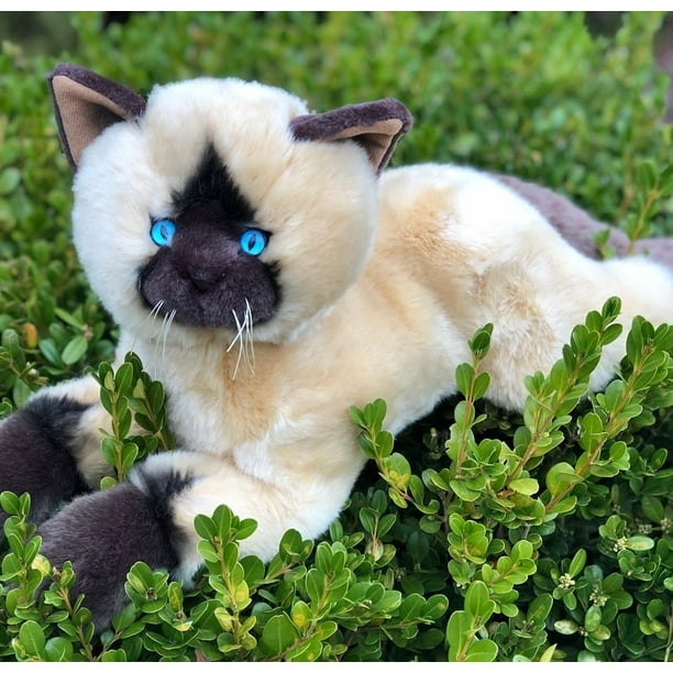 Auswella Plush Burmese Cat Rusty- 19 Inches- Plush Stuffed Kitten Toy