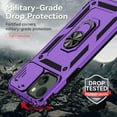thumbnail image 5 of for iPhone 13 Mini Case with Camera Lens Cover HD Screen Protector, Dual Layer  Grade Drop Protection  Ring Holder Kickstand Protective Phone Case for iPhone 13 Mini 5.4 inch (Purple), 5 of 16