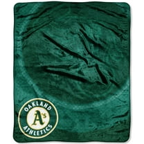 Oakland Baseball A's Athletics 50x60 MLB Retro Design Royal Plush Raschel Throw