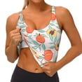 thumbnail image 3 of Fotbe Peach Sujetador Deportivo Largo sin Aros para Mujer con Almohadillas y Soporte Medio, Transpirable y Absorbente, Camiseta Tipo Chaleco o Tank Top-Medium, 3 of 8