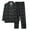 A01 Dark Gray, variant on Men Pajama Set 2 Piece Plaid Soft Button Down Collar Top and Pants Pjs Long Sleeve Sleepwear Lounge Nightwear with Pocket Light Blue L