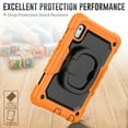 thumbnail image 5 of Allytech Heavy Duty Rugged Case for Lenovo Tab M9 2023, Adjustable Kickstand Case with Built-in Screen Protector, Anti-Drop Shockproof Full Body Protection Case for Lenovo Tab M9 - Orange, 5 of 6