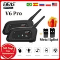 thumbnail image 2 of EJEAS V6 PRO Bluetooth Casco de motocicleta Intercom Auricular con 1200M BT Interphone Communicator para 6 conductores a prueba de agua Tan Jianjun  unisex, 2 of 2