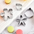 thumbnail image 5 of 12 piezas pequeño cortador de hojas de flores de acero inoxidable conjunto Fondant cortador moldes de torta herramientas de bricolaje, 5 of 9