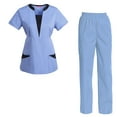 thumbnail image 1 of Women's Scrubs Set Scrub Top and Pants Scrubs Set, 1 of 3