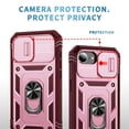 thumbnail image 2 of Dteck Case for iPhone 16e,iPhone 17e Shockproof Rugged Case Slide Camera Cover Protective Phone Case with Ring Stand Back Cover for iPhone 16e/17e,Pink, 2 of 8