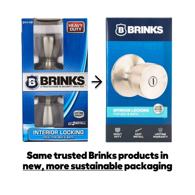 Brink's Privacy Bed/Bath Tulip Style Doorknob, Satin Nickel Finish Brink's Privacy Bed/Bath Tulip Style Doorknob, Satin Nickel Finish