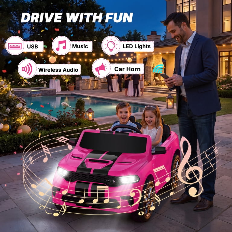 Dodge Kids Electric Ride-On Car, 12V Licensed Dodge Durango