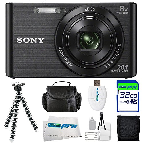 Sony DSC-W830 Digital Camera (Black) + 32GB Pixi-Basic I3ePro Accessory  Bundle - Walmart.com