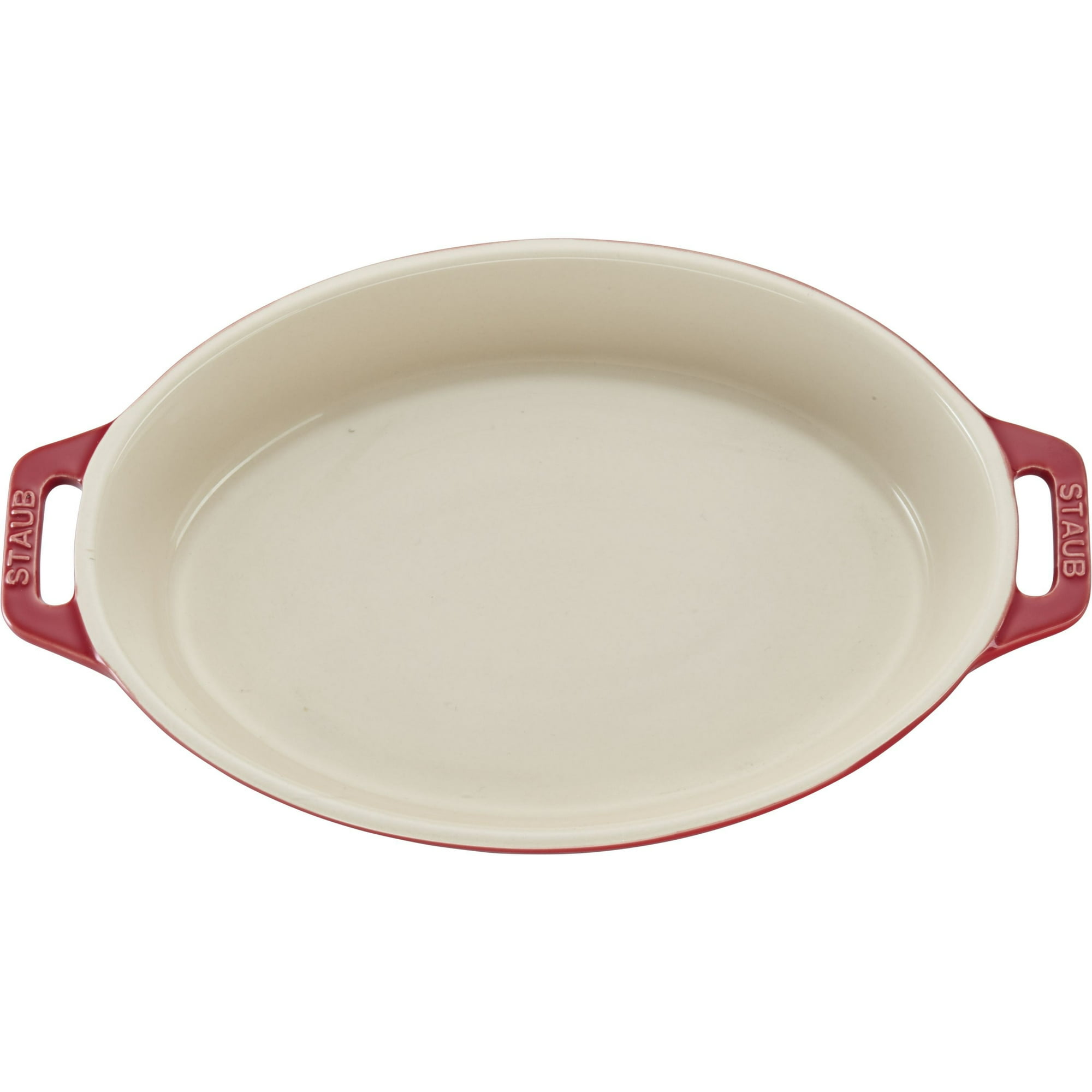 Plat à Four Ovale Staub En Céramique - 29,5 Cm, Couleur Beige - NEUF