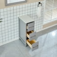 thumbnail image 4 of Vanity Art 12-inch Bathroom Cabinet with 3 Dovetailed Drawers, Ceramic Top, Freestanding Side Storage Organizer, 4 of 6