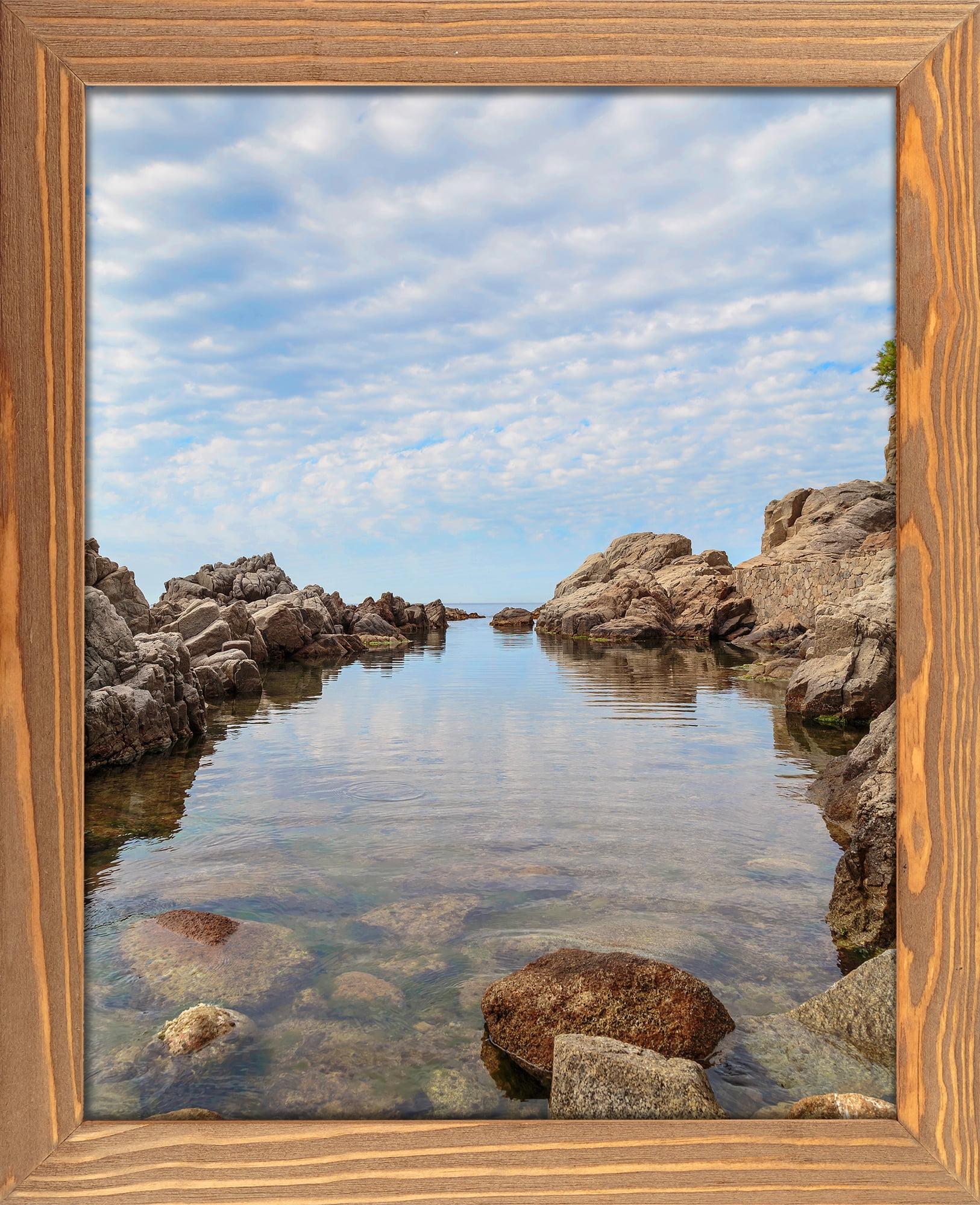 Rustic Wooden Picture Frame 8x10 - Walnut - Set of 2 - Natural Eco Solid Wood and High Definition Real Glass for Wall Mounting and Tabletop Photo Frames