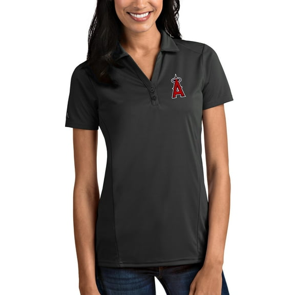 Los Angeles Angels Antigua Women's Tribute Polo - Gray