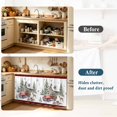 thumbnail image 3 of Christmas Sink Skirt for Bathroom, Self-Adhesive Under Sink Curtain, Xmas Trees Truck Elk Gifts Winter Farmhouse Plaid Red Hide Pipes & Storage Fabric Cabinet Skirt Cover for Kitchen Laundry 32"x55", 3 of 8