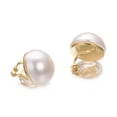 thumbnail image 5 of Yoursfs Large Pearl Clip on Earrings for Women Gold Plated White Pearl Earrings Non-Pierced Jewelry, 5 of 5