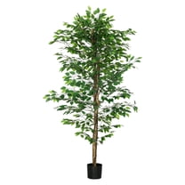 6ft Artificial Ficus with Pot, Indoor Outdoor Fake Plant for Home Office Living Room Décor