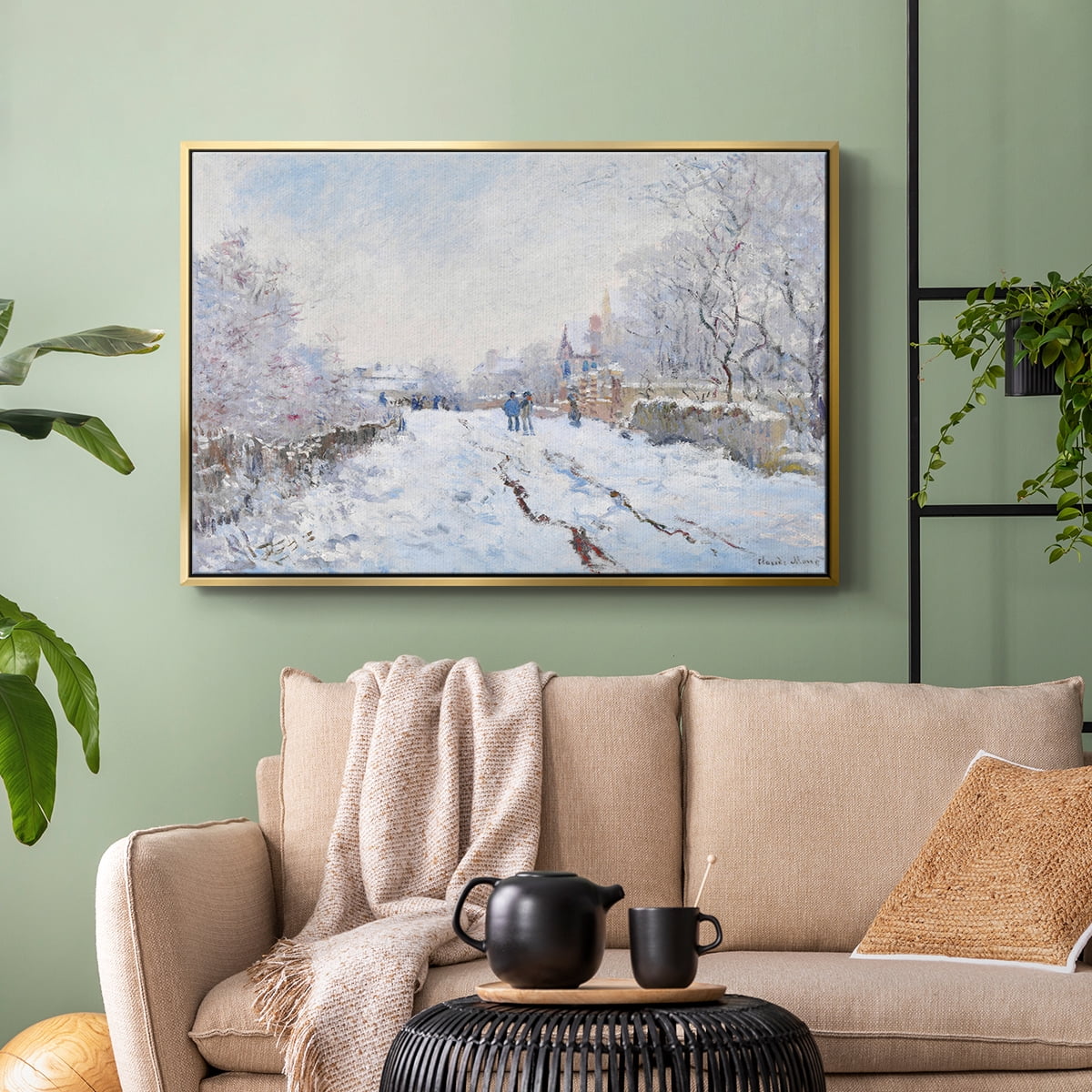 Vintage Landscape-CCXCV By Wexford Home Framed in Gold Wood Gallery Wrapped Canvas 25 in. x 37 in.