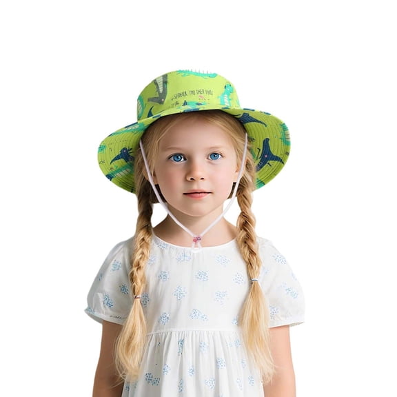 shoper UPF 50  Toddler Sun Hat with Adjustable Chin Strap Wide Brim Lightweight Fisherman Cap for Outdoor Beach Play and Summer Activities