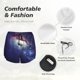 thumbnail image 4 of Balery Planets Stars And Galaxies Pantalones cortos deportivos para mujer con forro y dos bolsillos, elásticos, para entrenamiento, gimnasio, yoga-XX-Large, 4 of 7